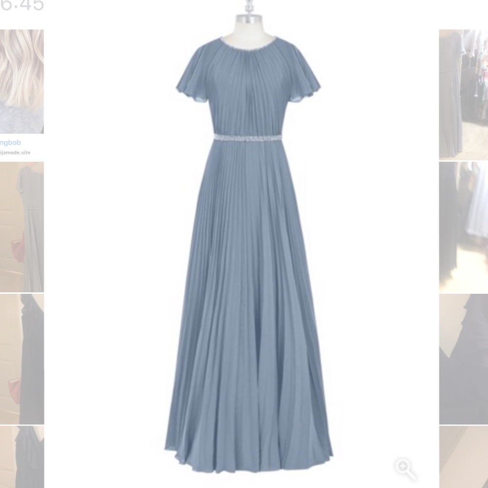Azazie Kara in Dusty Blue